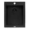 Ruvati 16"x20" Dual-Mnt Granite Composite Sgl Bowl Kitchen Sink, Blk RVG1016BK - alternate 1